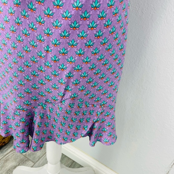 Katwalk Cacti Strapless bust tie Ruffled hem Purple Mermaid Mini Dress - Picture 6 of 9